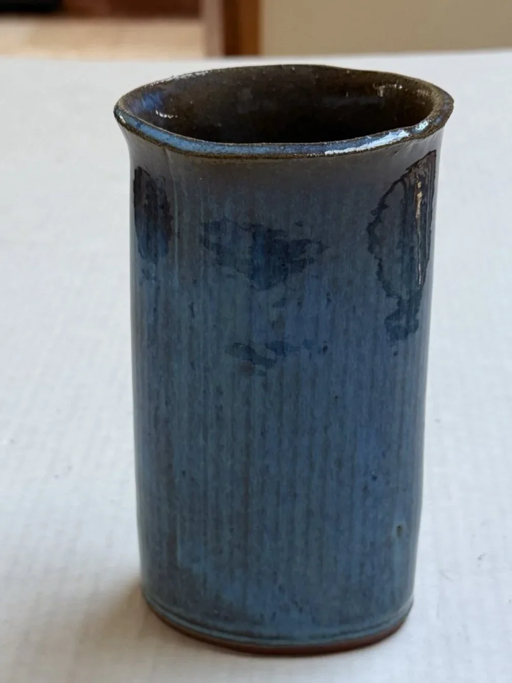 Handmade signed blue